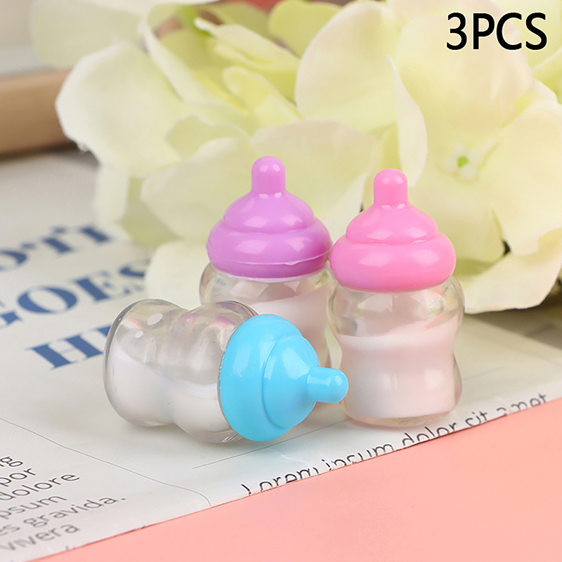 Resin Art Baby - 3 STKS Poppenhuis Babyfles Accessoires Speelhuis