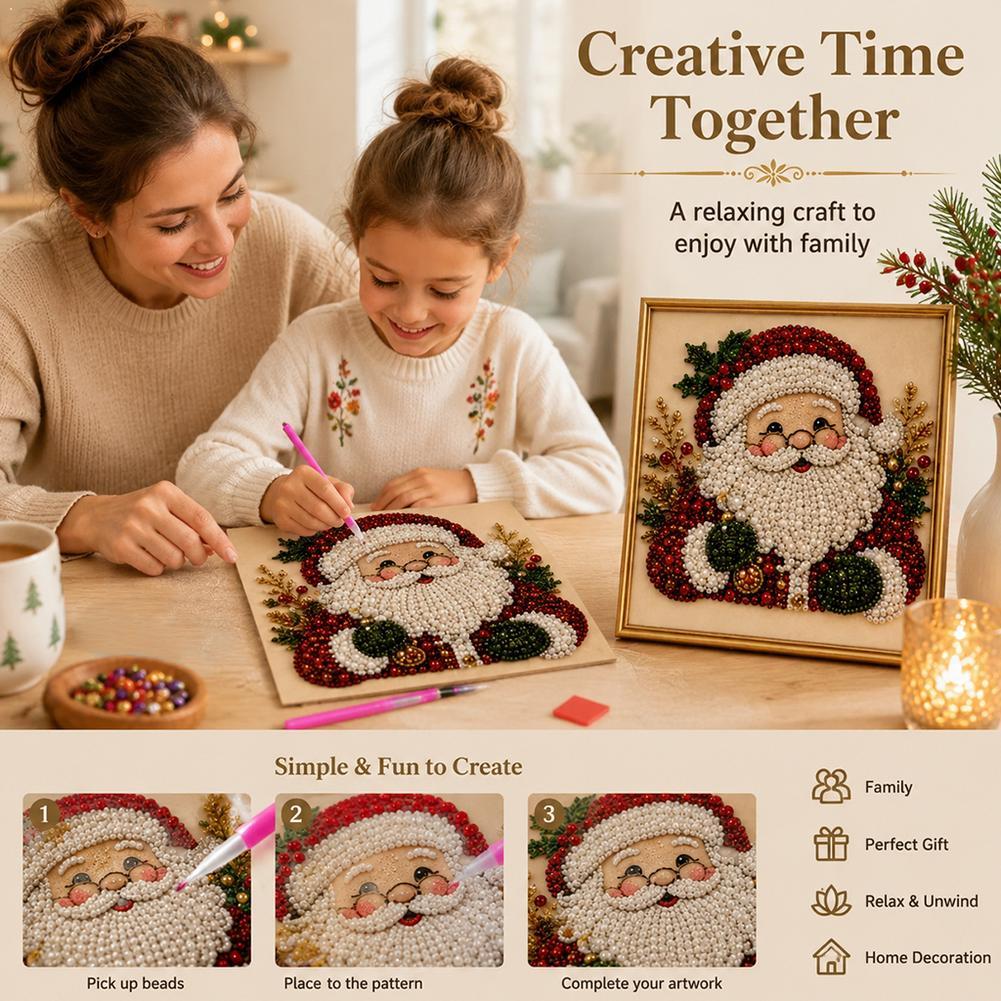 Kerstmis Kerstman Parel Kunst  - Resin Art Work recensie en prijs