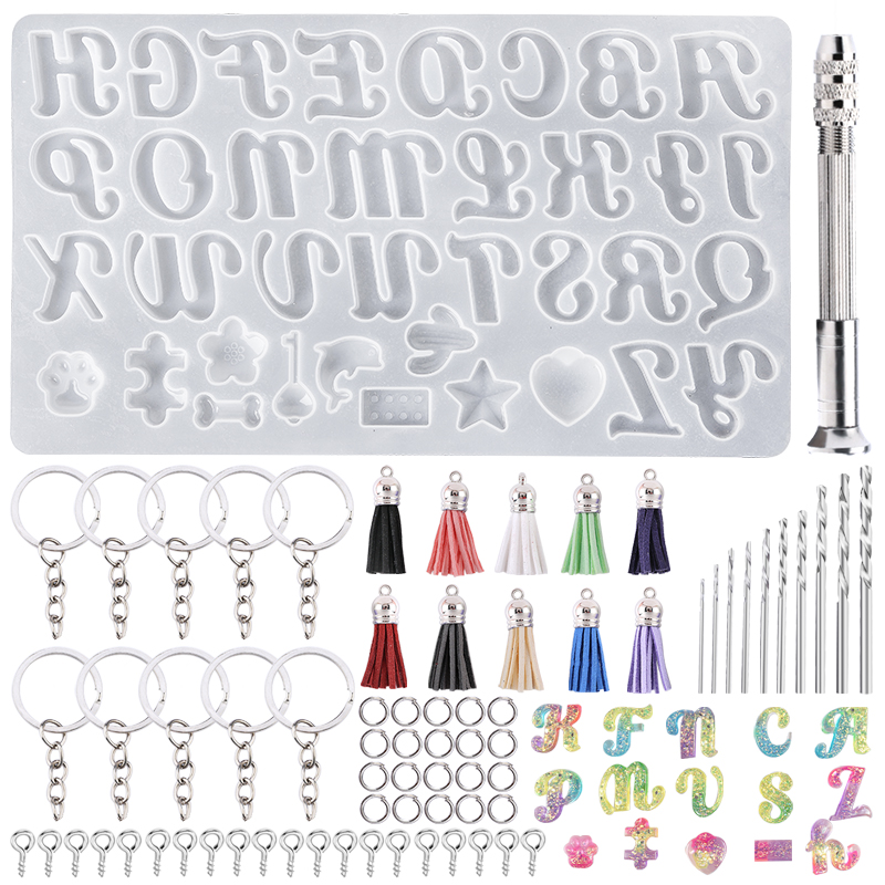 Alfabet sleutelhanger mallen a - Resin Art Alphabet recensie en prijs