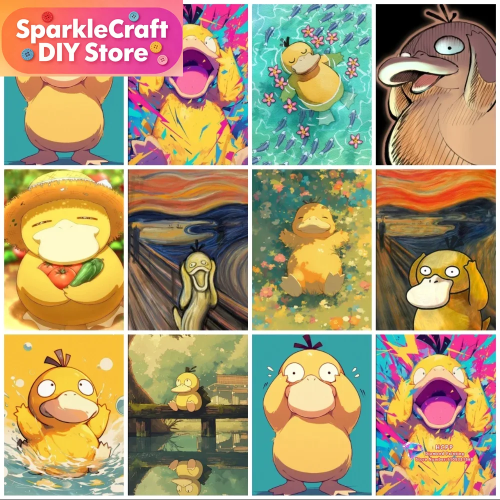 1pc frameloze Psyduck Cartoon  - Resin Art Work recensie en prijs